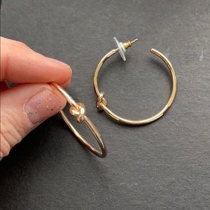 Love knot hoop earrings